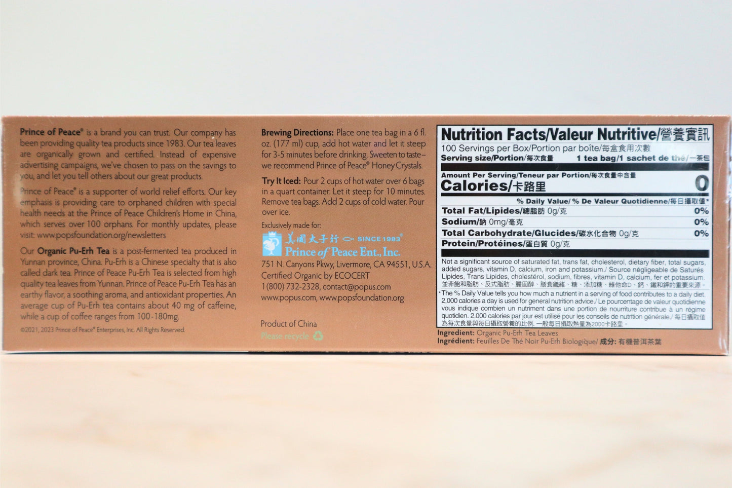 Prince of Peace® Organic Pu-Erh Tea